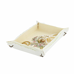 Trinket Tray in paper Galerie des modes Feather - Small Size 20 x 14 x 2,8 cm