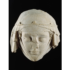 Mask of the lying of Jeanne de Toulouse, from the abbey church of Gercy in Varennes-Jarcy