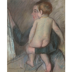 Jeune femme portant un enfant nu ou A la fenêtre
