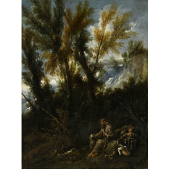 Deux ermites dans un bois dit à tort Paysage avec saint Jérôme
