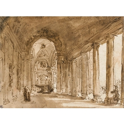 Portique de la villa Albani