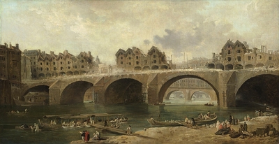 Démolition des maisons du pont Notre-Dame, en 1786