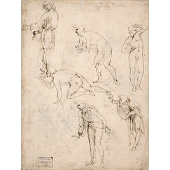 Études de personnages pour l'Adoration des Mages, vers 1480-1481