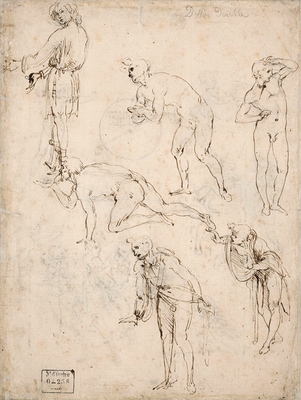 Études de personnages pour l'Adoration des Mages, vers 1480-1481