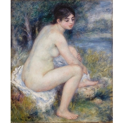 Femme nue dans un paysage