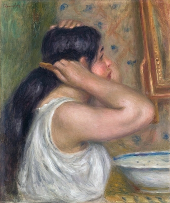 La Toilette: femme se peignant