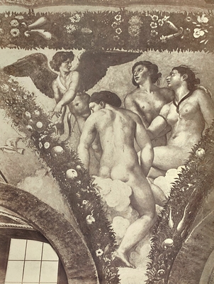 Italie, Rome: Villa Farnesina, pendentif de la loggia de Psyché 'l'Amour et les grâces'