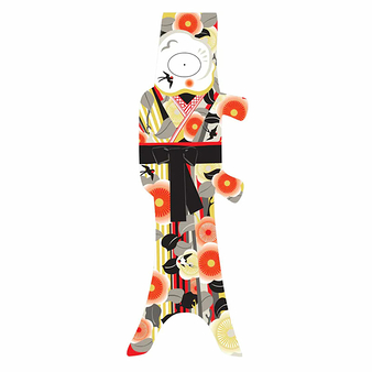 Koinobori Kimono Hirondelles - 100 x 35 cm