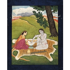 Shiva et Parvati préparant le bhang
