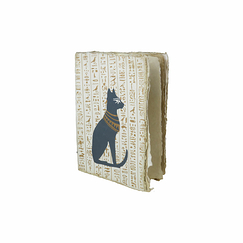 Notebook in parchment paper Cat Goddess Bastet A6