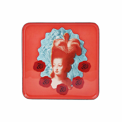 Square Trinket Tray Marie-Antoinette Pop Coral - 15 x 15 cm