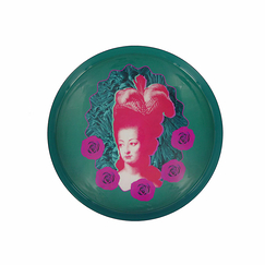 Round Tray Marie-Antoinette Pop Blue Duck - ⌀ 33 cm