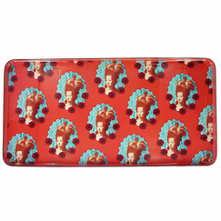 Plateau rectangulaire Marie-Antoinette Pop Corail - 20 x 40 cm