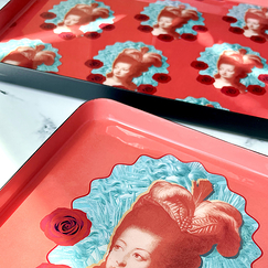 Rectangular Tray Marie-Antoinette Pop Coral - 20 x 40 cm