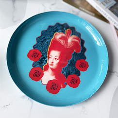 Assiette murale Marie-Antoinette Pop Bleu ciel - ⌀ 22 cm