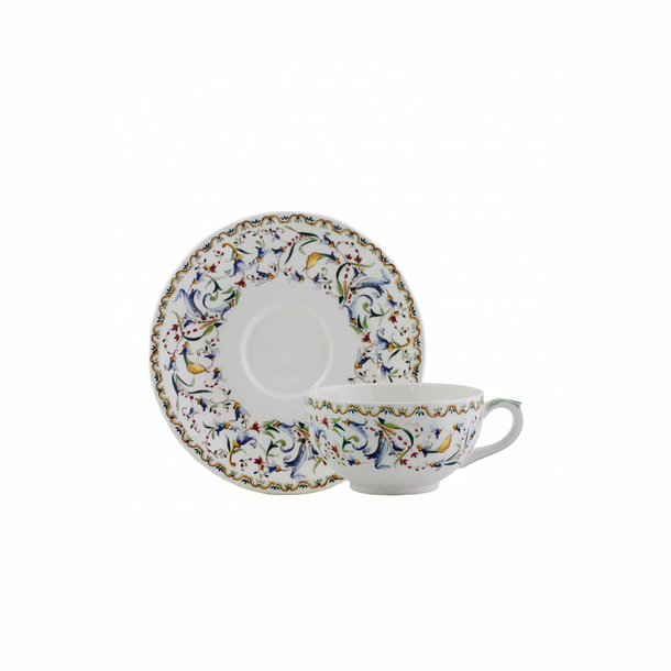 Coffret 2 Tasses et soucoupes à thé Toscana, 13 cl - Faïencerie de Gien