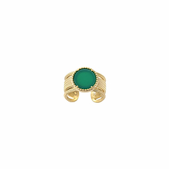 Ring Hestia - Green Agate - Collection Constance