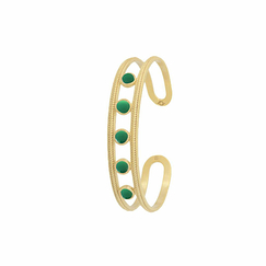 Bracelet Aphrodite - Green Agate - Collection Constance