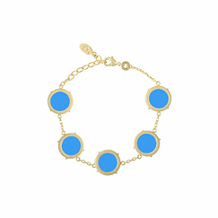 Bracelet Valentina Émail turquoise - Collection Constance