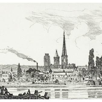 Rouen : vue générale - Emile-Frédéric Nicolle