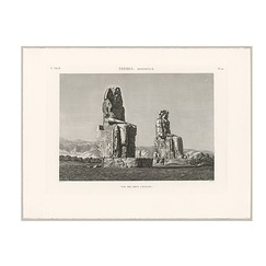 Print Thebes, Memnonium - View of the two colossi