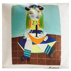 Housse de coussin Pablo Picasso - Maya au bateau, 1938 - 45 x 45 cm