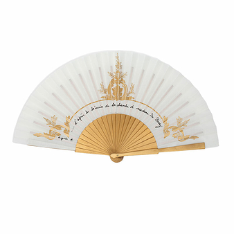 Folding Fan Off white and golden agnès b. Versailles