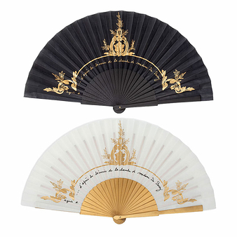 Folding Fan Off white and golden agnès b. Versailles