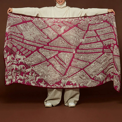 Écharpe en laine - Turgot - Rose - 100 x 190 cm - Inoui Éditions
