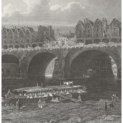 Paris vers 1800. Pont Notre-Dame