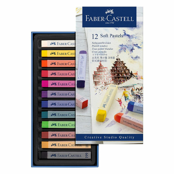 Box of 12 Soft Pastels - Faber-Castell