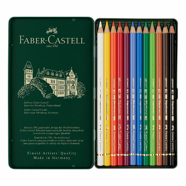 Boîte de 12 crayons de couleur Polychromos - Faber-Castell
