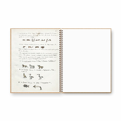 Cahier à spirale Jean-François Champollion - Manuscrit : Grammaire égyptienne