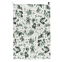 Green tea towel Herbier du roi - 72 x 48 cm - Maison Baluchon