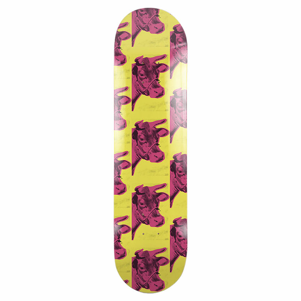 Skateboard Andy Warhol - Cow (Pink and Yellow) - The Skateroom