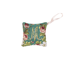 Scented mini cushion with monogram of Marie-Antoinette