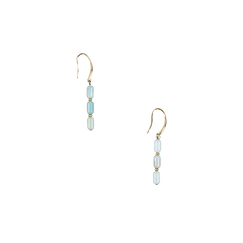 Boucles d'oreille pendantes antiques avec pierres azur