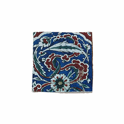 Dessous de verre Iznik en terre cuite