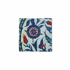 Dessous de verre Iznik en terre cuite