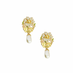 Boucles d'oreilles Galerie des modes Marguerite et perle