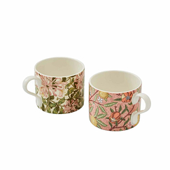 Morris & Co. Fruit and Honeysuckle Set of 2 Mugs