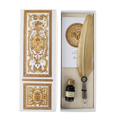 Château de Versailles Writing Set - Feather Pen Gold