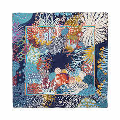 Silk square Corals - Penelope Navy - 105 x 105 cm - Petrusse