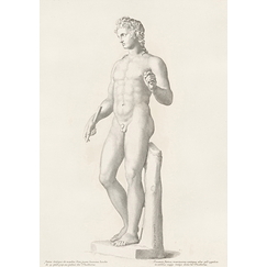 Engraving Young man - Claude Mellan