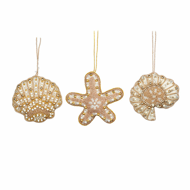 Lot de 3 Décorations de Noël Mer