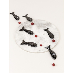 Set de 6 porte-couteaux poisson Hoa Bien - Corne noire