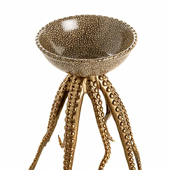 Porcelain Candleholder Octopus Shagreen - Small