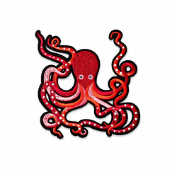 Red Octopus Stick-on Patch - Macon & Lesquoy