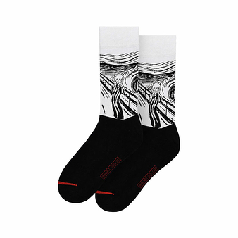 Socks Edvard Munch - The Scream - Black and white