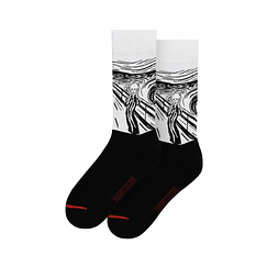 Chaussettes Edvard Munch - Le Cri - Noir et blanc